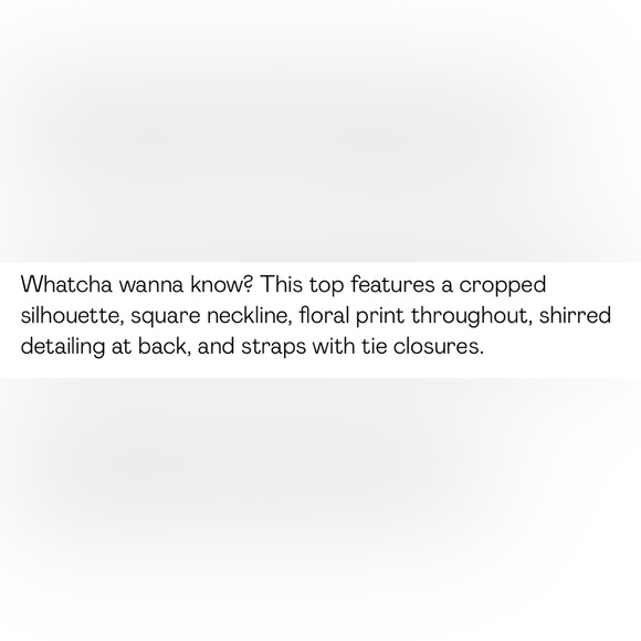 NEW Nasty Gal Floral We Know Tie Crop Top Size 4 - Picture 5 of 5